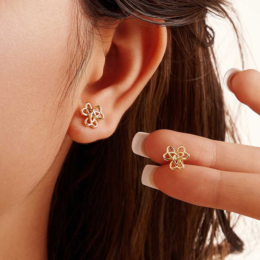 Celtic Bloom Knot Studs