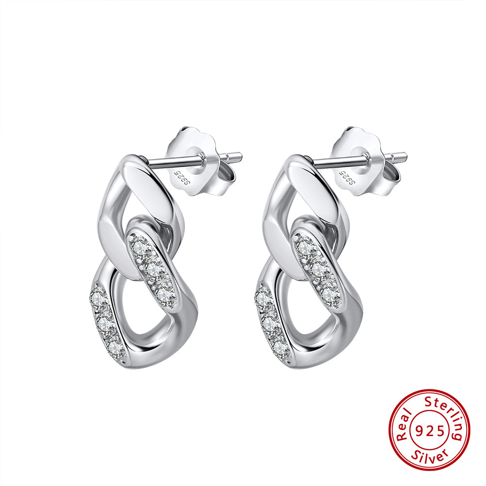 Luxe Link Sparkle Studs