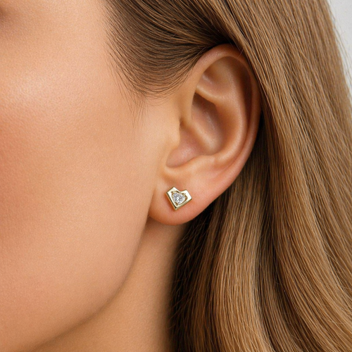 Amora Heart Stud Earrings