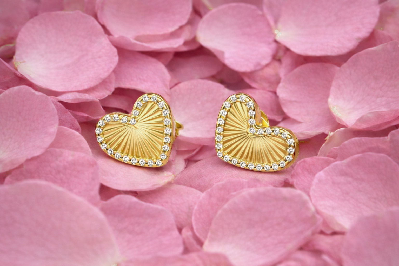 Halo Heart Studs